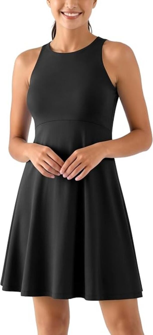 ODODOS Casual Tank Dress Sleeveless Sundress Mini Skater Dress Size XL